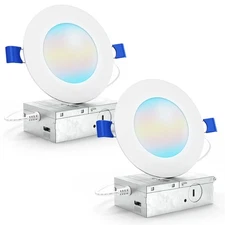 Sunco Recessed Lighting 6 Inch LED, Canless Ceiling Lights Slim with Junction...