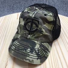 Minnesota Twins 47 Trucker Hat Unisex Brown Camo OS Adjustable Embroidered Logo