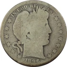 1896 S Barber Silver Half Dollar AG About Good 50c Coin SKU:I25108