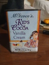 Vintage McSteven's Kid's Cocao Vanilla Cream Tin Made in USA  A-