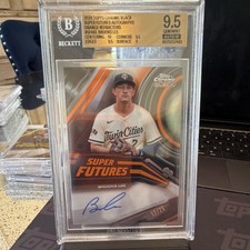 Topps 2026 Chrome Black Brooks Lee Orange Auto SFA-BL 12/25 BGS 9.5