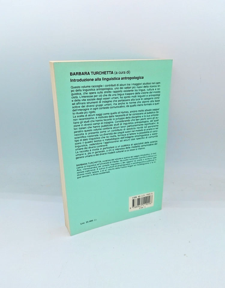 INTRODUZIONE ALLA LINGUISTICA ANTROPOLOGICA" Turchetta Mursia 1996 9788842519096 - Image 4 of 4