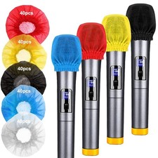 Disposable Microphone Cover, Non-woven Handheld Microphone Windscreen with El...