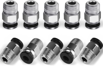 #ad 10PCS Premium PC4 M10 Pneumatic Quick Connector Fittings Bowden Tube... $7.04