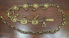 Vintage Y2K 90s Chain Belt Gold Toned New York Studio Festival BOHO