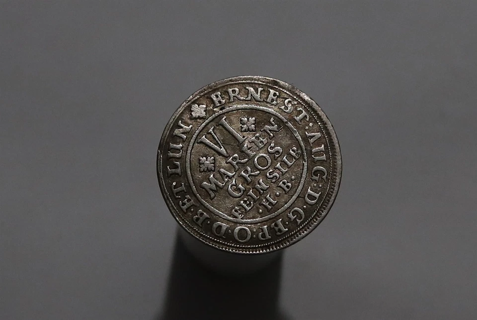 🧭 🇩🇪 ALEMANIA BRAUNS-CA-HAN. 6 MARIENGROSCHEN 1688 PLATA B86 WP31 Foto 3 de 3