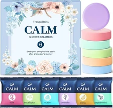 TranquilBliss Shower Steamers 6 Count, with Natural... 
