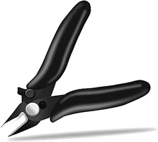 3.5 Inches Mini Cutter with Lock, Flush Cutters, Small Wire Snips, Micro Wire...