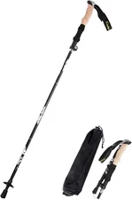 Aluminum Collapsible Ultralight Travel Trekking Hiking 1 PC(1 Pole), Y_Black 