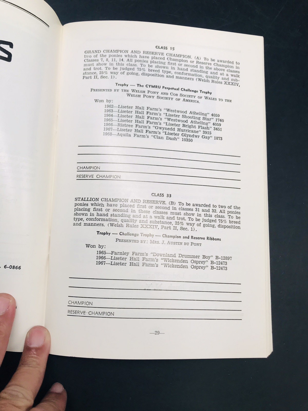 1969 10th Annual National Eastern Welsh Pony Show Horse Devon PA Catalog Program