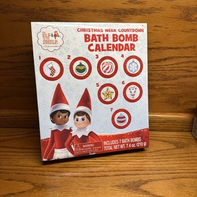 Elf On The Shelf Bath Bomb Christmas Week Countdown Calendar 7 Bath Bombs