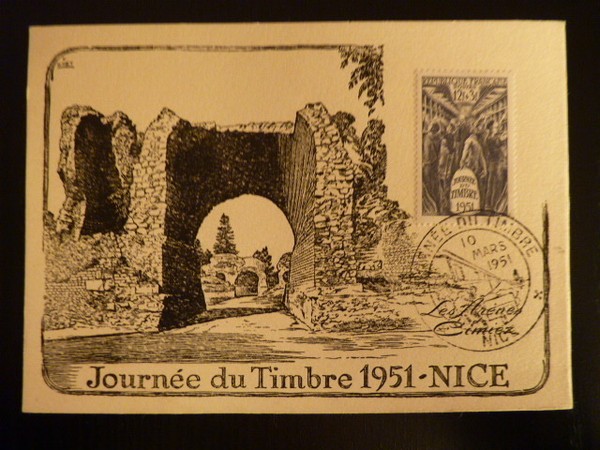 journee beleuchtung reise bb france premier jour fdc yvert 879 arenes de cimiez 123f nice 1951 stamps journee beleuchtung reise bb france premier jour fdc yvert 879 arenes de cimiez 123f nice 1951 stamps