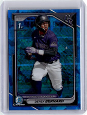 Derek Bernard 1st Rookie 2024 Bowman Chrome Sapphire Card #BCP-225 Rockies SP