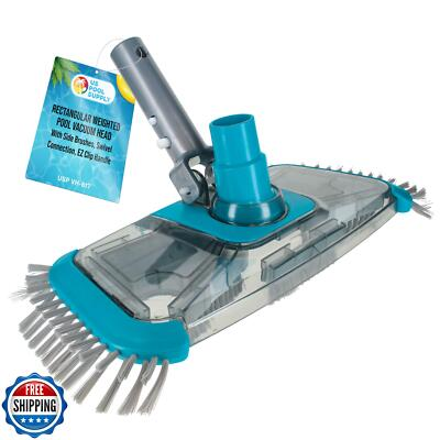 #ad #ad U.S. Pool Supply Premium Rectangular Weighted Pool Vacuum Head with Side Brus