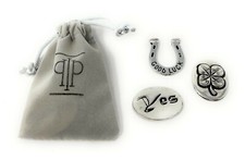 Inspiration Good Luck Pocket Tokens Clover, Horseshoe, Yes-No Take a Chance Coin