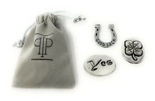Inspiration Good Luck Pocket Tokens Clover, Horseshoe, Yes-No Take a Chance Coin