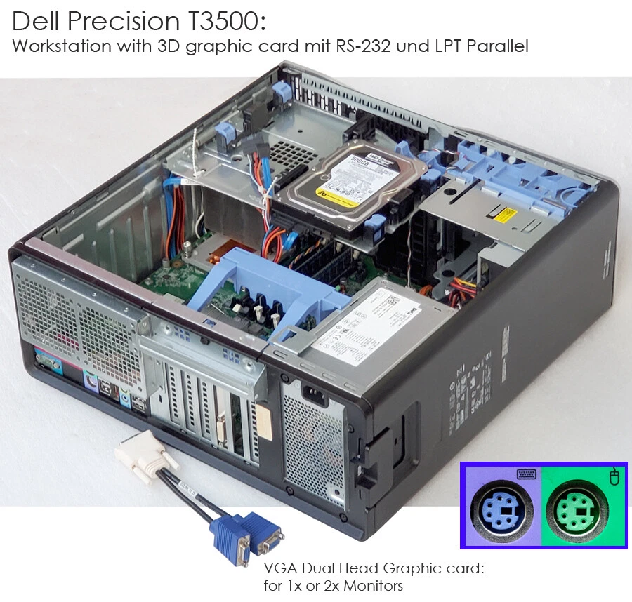 Computer Dell Precision T3500 Intel Xeon 4xKERN 4GB RS-232 Lpt Windows XP VT1 - Image 4 of 4