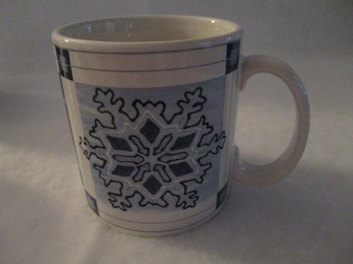 Sakura Winter Frost Coffee Cup White with Blue Snowflake Multiples Available EUC - Picture 3 of 7