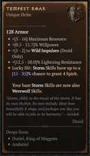 DIABLO 4 NEW SEASON Unique Items Tempest Roar