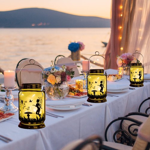 2 Pack Solar Hanging Mason Jar Lantern- Gifts for Mom Women Grandma ,Outdoor ... - Picture 7 of 7