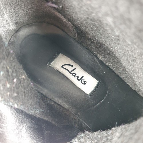 Clarks Knee Boots Black Leather Heels UK Size 5 - Picture 19 of 19
