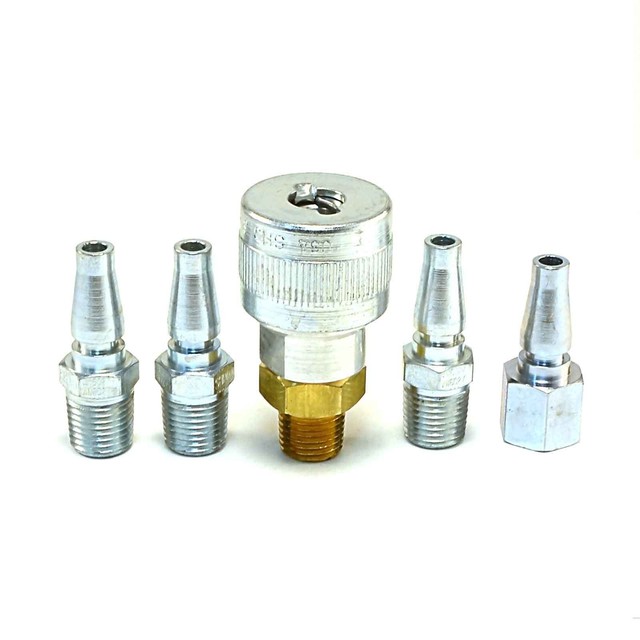 Schrader Twist Lock Quick Coupler Air Hose Connector Fittings 1/4 NPT Plug Kit eBay