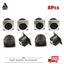 8 X Speakon Loudspeaker 8 Pole Panel Connector For Neutrik NL8MPR