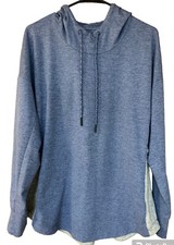 Tangerine Serene Womens XL Pullover Hoodie Blue Heather Gray Super Soft Cozy