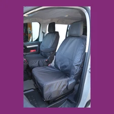 Peugeot Expert 2016+ Tailored Waterproof Front Pair Black Seat Covers