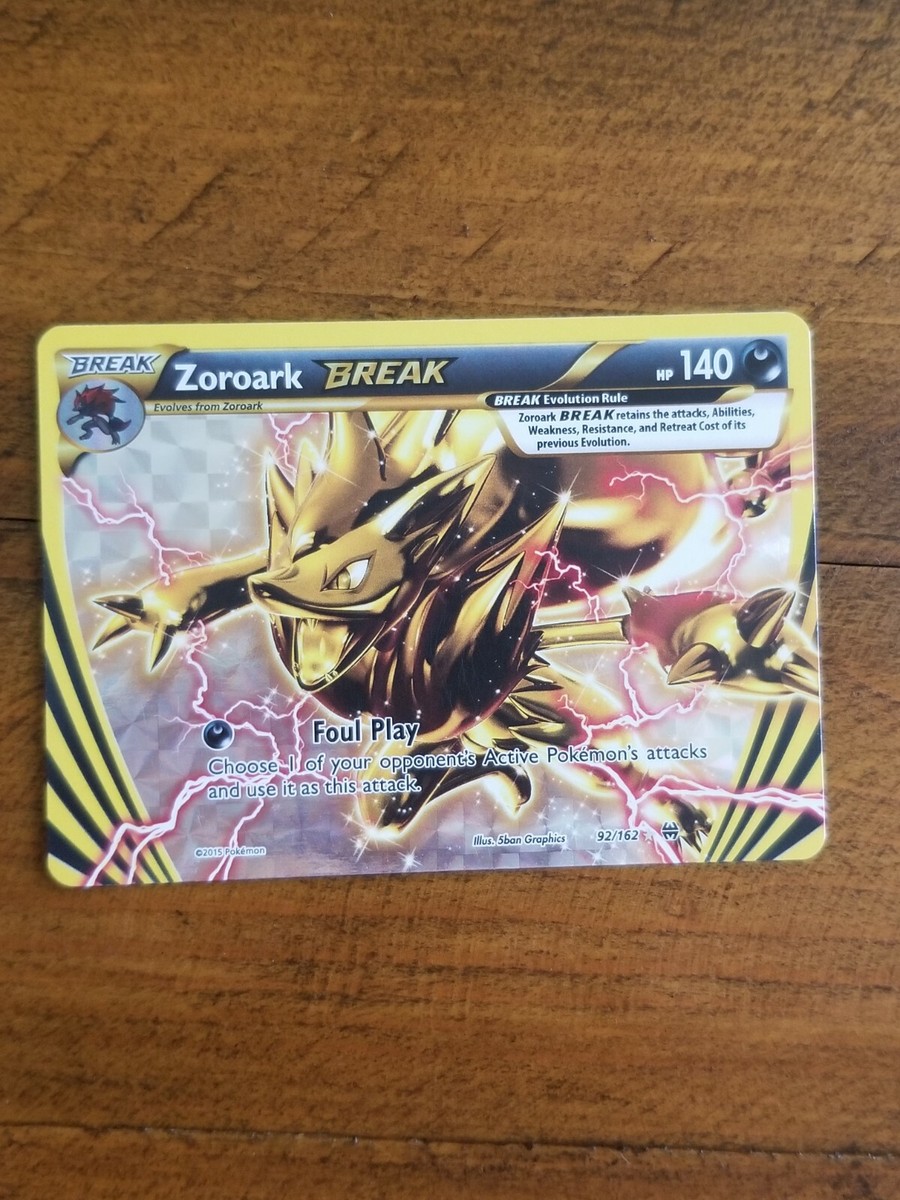 ERROR Zoroark BREAK 92/162 Ultra Rare BREAKthrough Pokemon Card Near Mint ERROR Zoroark BREAK 92/162 Ultra Rare BREAKthrough Pokemon Card Near Mint