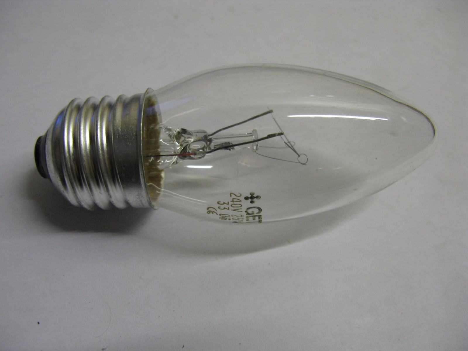10x New GET PLC 25W E27 ES Edison Screw CLEAR Candle Light Bulb Lamp