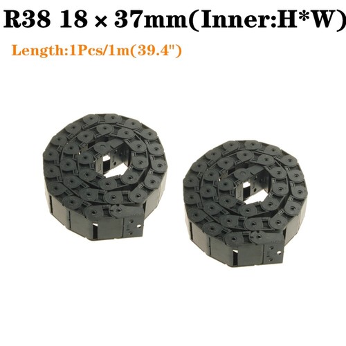 2 stück Schleppkette Kabelschlepp Drag-Chain R38 18x 37mm für 3D Drucker CNC - Bild 4 von 8