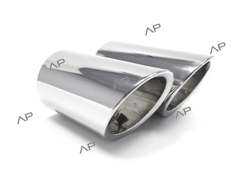 Edelstahl Auspuff Auspuffblenden für AUDI A6 C6 S6 4F Avant Limo 65mm Endrohre - Bild 9 von 12