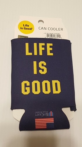 MICHIGAN WOLVERINES KOOZIE CAN COOLER NEW DOUBLE SIDED FLAT - Picture 2 of 2
