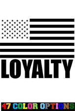 Vinyl Decal Truck Car Sticker Laptop - USA United States Flag American Loyalty