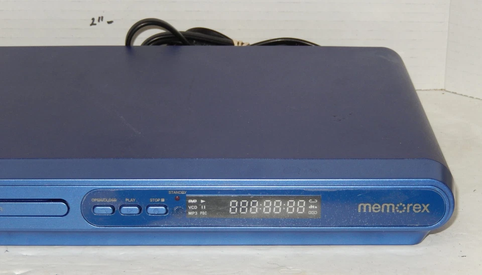 Memorex MDV2040BY DVD CD Player with AV Cable "NO REMOTE" Blue - Image 3 of 4