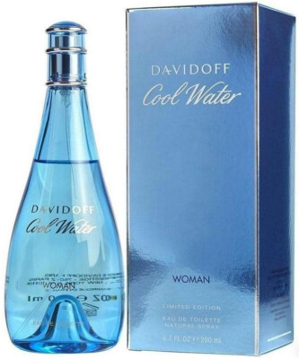 Cool Water By Davidoff Women 6.7 oz 200 ml Eau de Toilette Spray New In Box