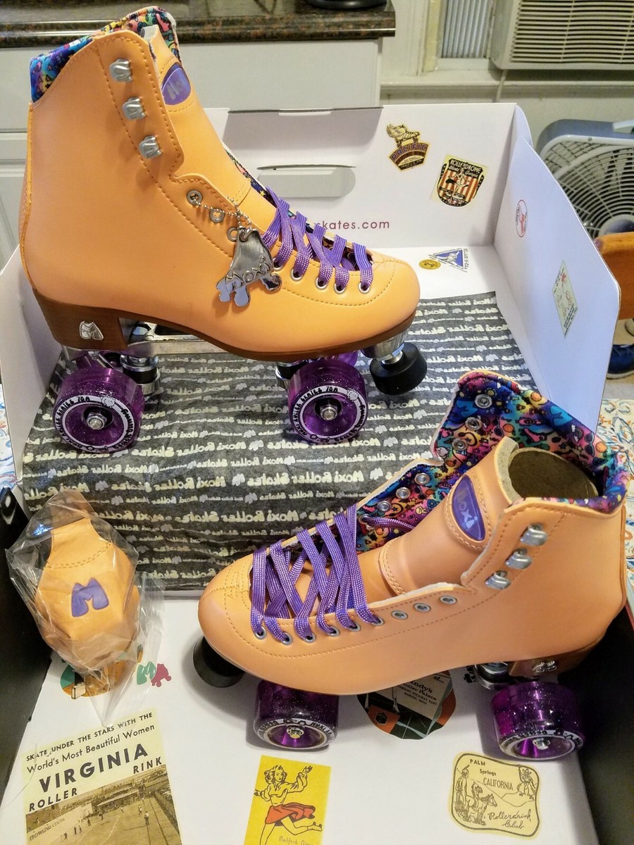 Moxi Beach Bunny Pattini A Rotelle Retro - Taglia 7/EU 38.5-39, Colore Peach, Perfetti Per Principianti