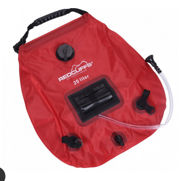 Redcliffs Campamento Ducha 20L Plástico Verde Energía Solar Ducha Campamento Senderismo