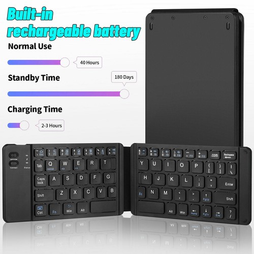Tragbare faltbare drahtlose Tastatur für Bluetooth 3.0 iOS Windows Android - Bild 5 von 13