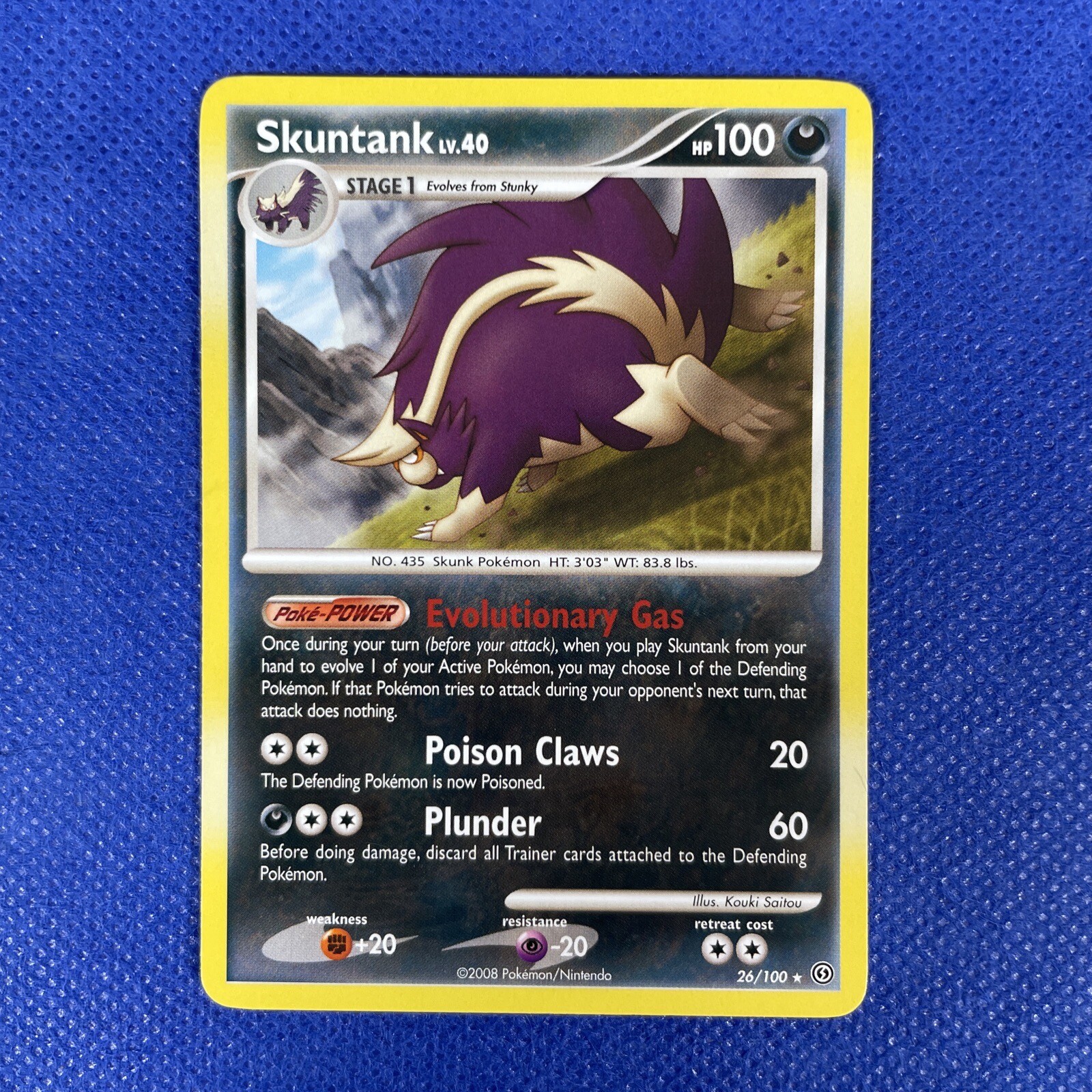 Skuntank 26/100 - Stormfront Rare Pokemon Card TCG - NM