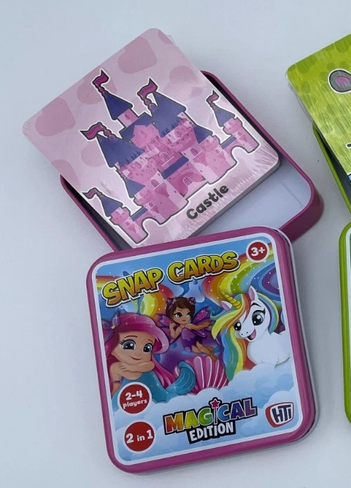 CHILDREN'S CLASSIC PICTURE CARD GAMES SNAP OR GO FISH TIN STOCKING FILLER KIDS