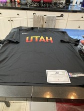 RARE MENS NIKE TEAM ISSUED 21/22 UTAH JAZZ S/S T SHIRT XL CITY EDITION HOLO #23