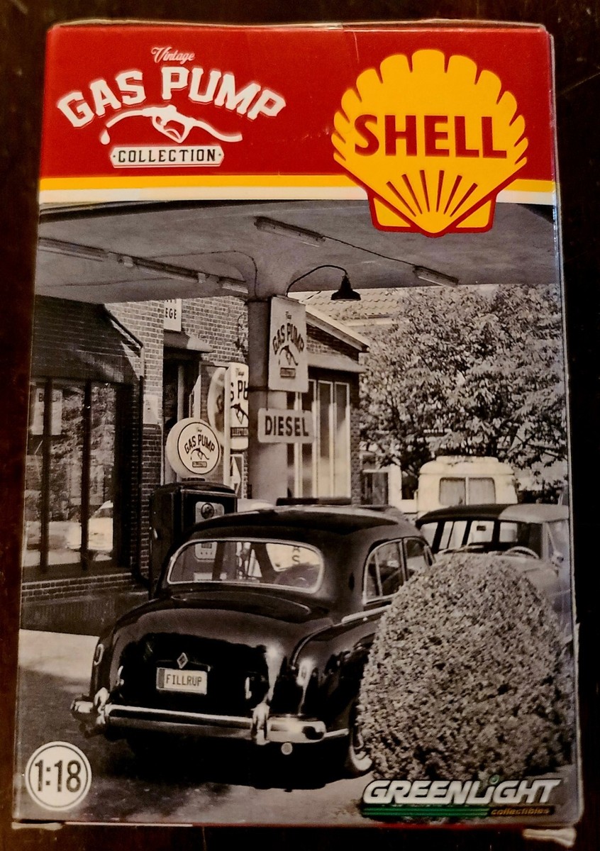 Greenlight Vintage Gas Pump Collection SHELL Station Green Machine