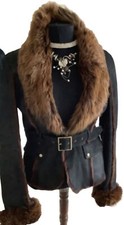 Karen Millen Shearling Jacket Uk Size 12 Rrp £1000