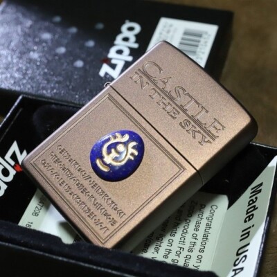 Zippo Castle In The Sky Laputa Levistone Copper Etching Ghibli Oil Lighter Japan