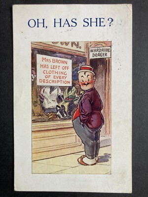 Oh Has She! Vintage Comic Postkarte P43