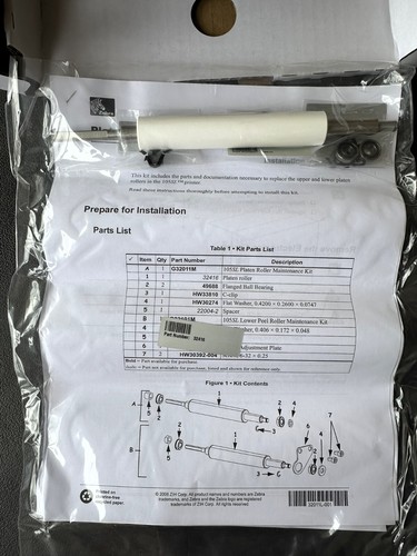 Genuine Kit Zebra G32011M 105SL Platen Roller Kit OEM Brand New