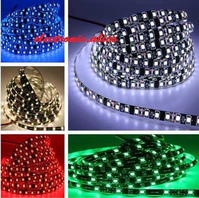 1-5M black PCB 3528/2835 SMD strip light waterproof 300/600 LED Ribbon Tape lamp