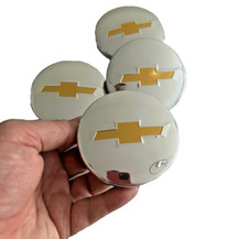 Chevrolet Wheel Center Caps 4x Chrome Gold Emblem Chevy Silverado Tahoe 2014-25 Chevrolet Wheel Center Caps 4x Chrome Gold Emblem Chevy Silverado Tahoe 2014-25